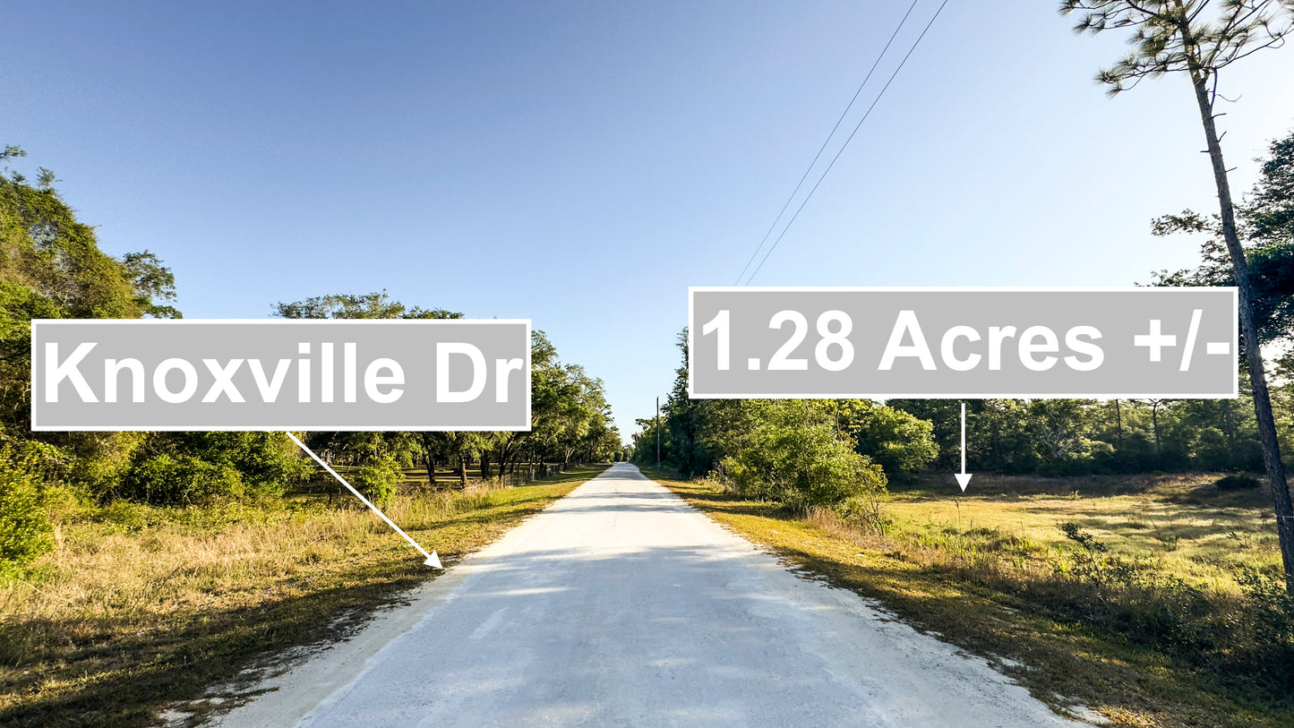 1.28 Acres of Land For Sale In Webster FL
